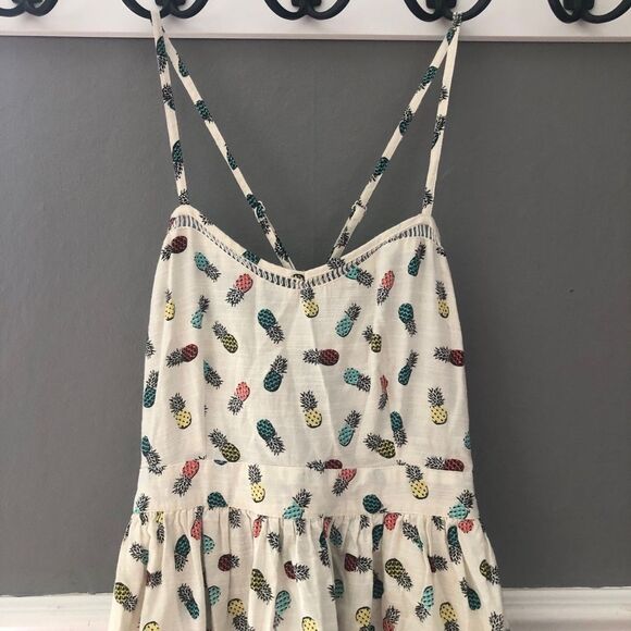 Cooperative Urban Outfitters MIDI Sundress Pineapple Print 100% Cotton (0) - Picture 3 of 11